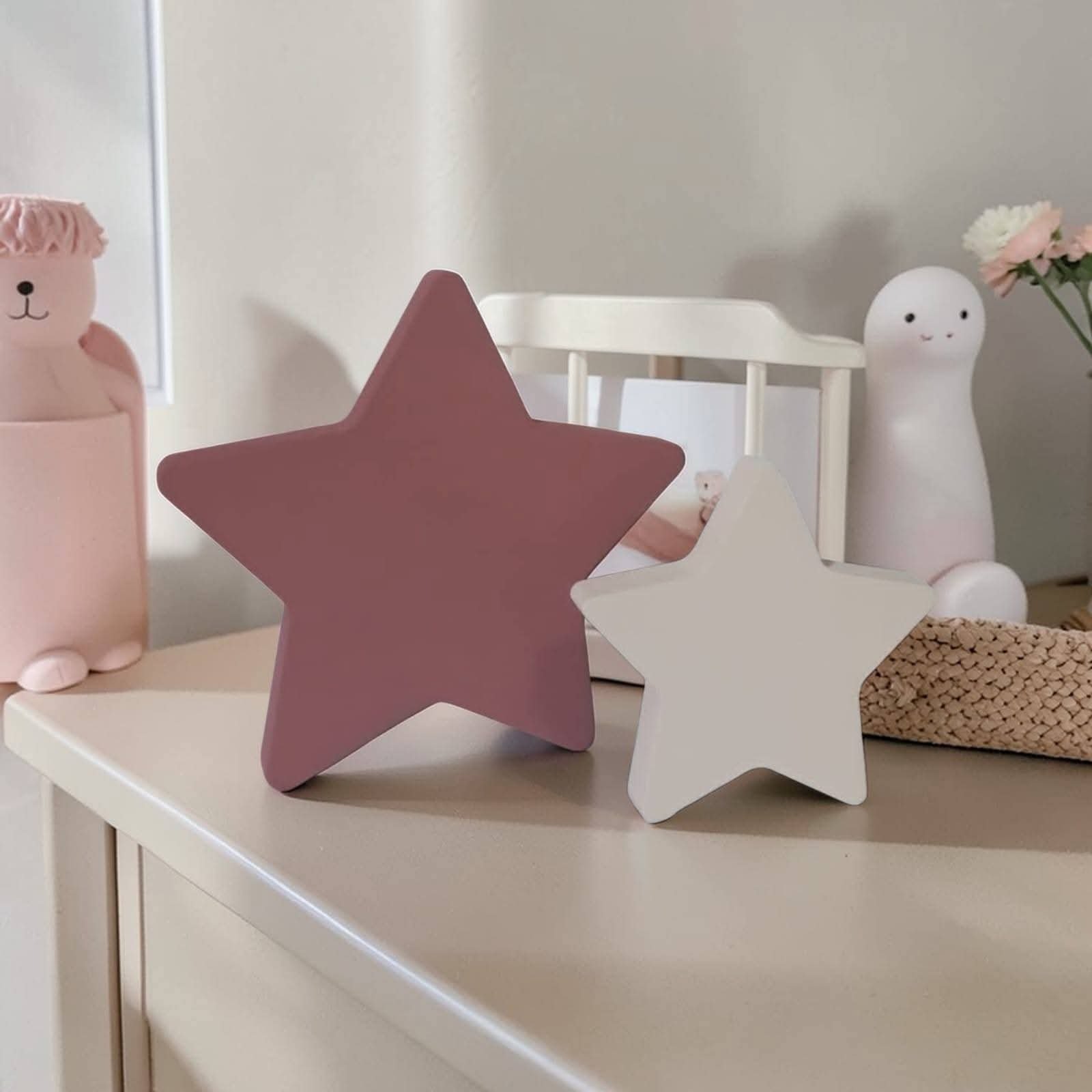 Estrelas de mdf duas unidades decoração de festa e quarto infanti