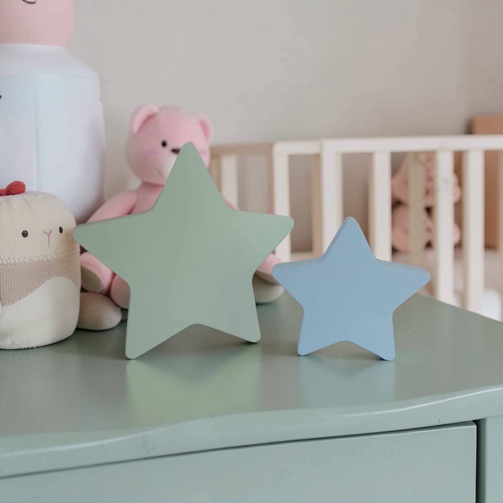 Estrelas de mdf duas unidades decoração de festa e quarto infanti
