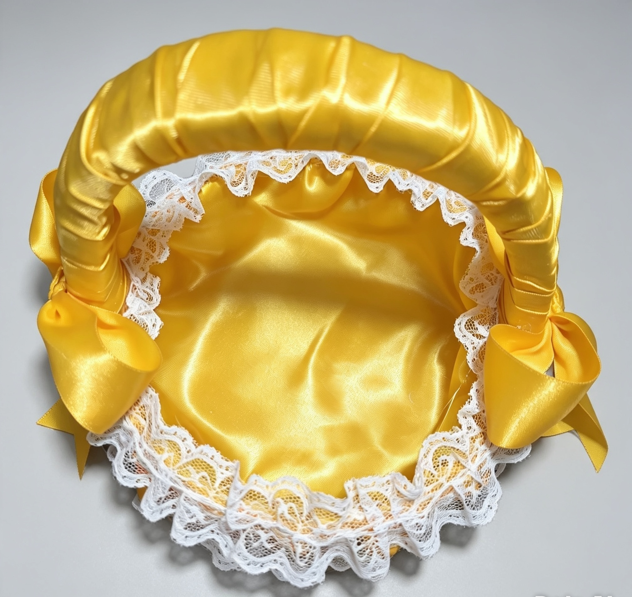 Cesta de Florista de Casamento Amarela