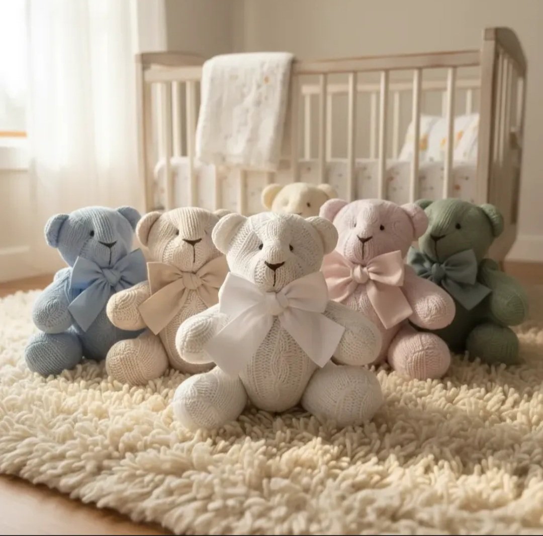 Urso P em tricot