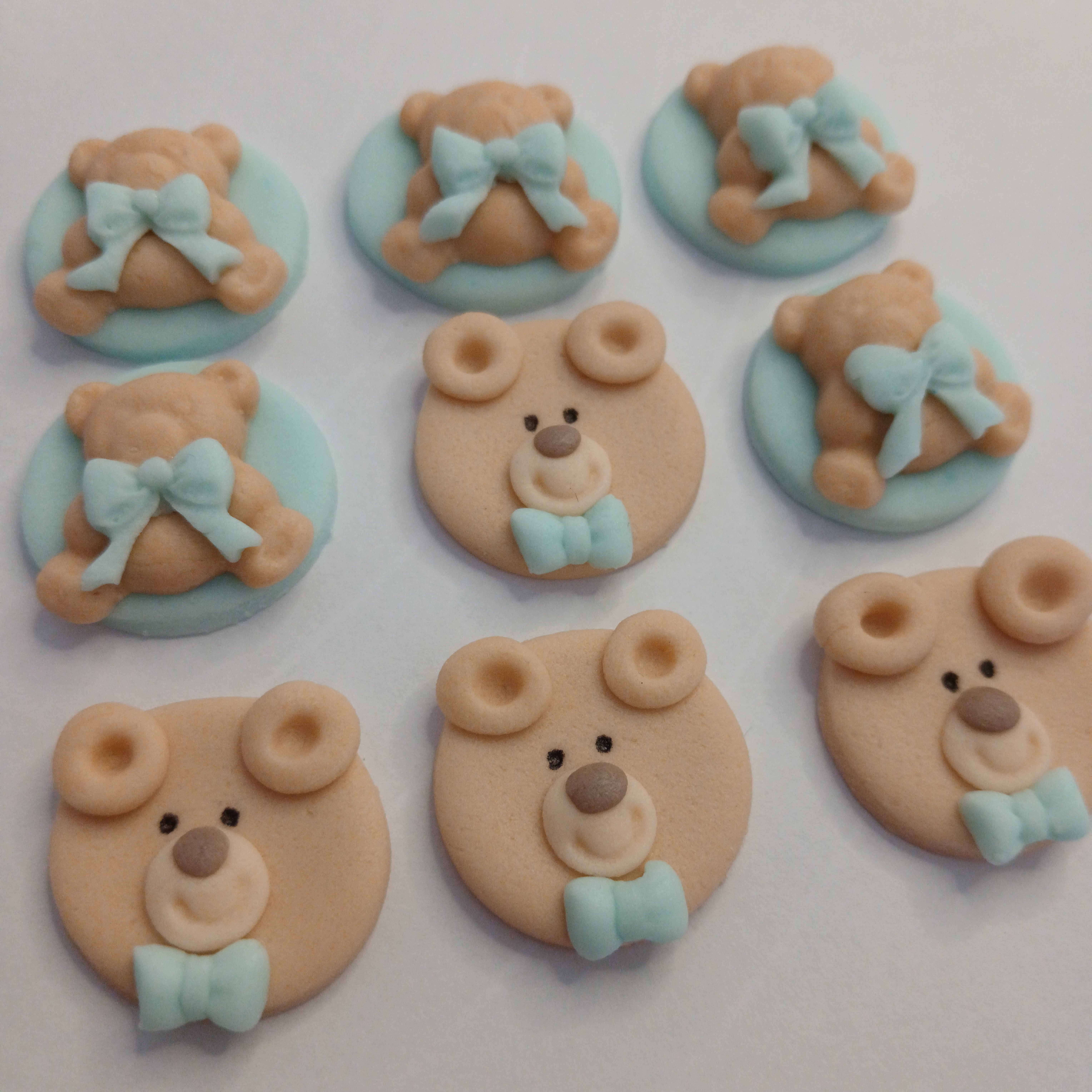 10 Apliques de Açúcar 2cm Ursinhos para decorar brigadeiros