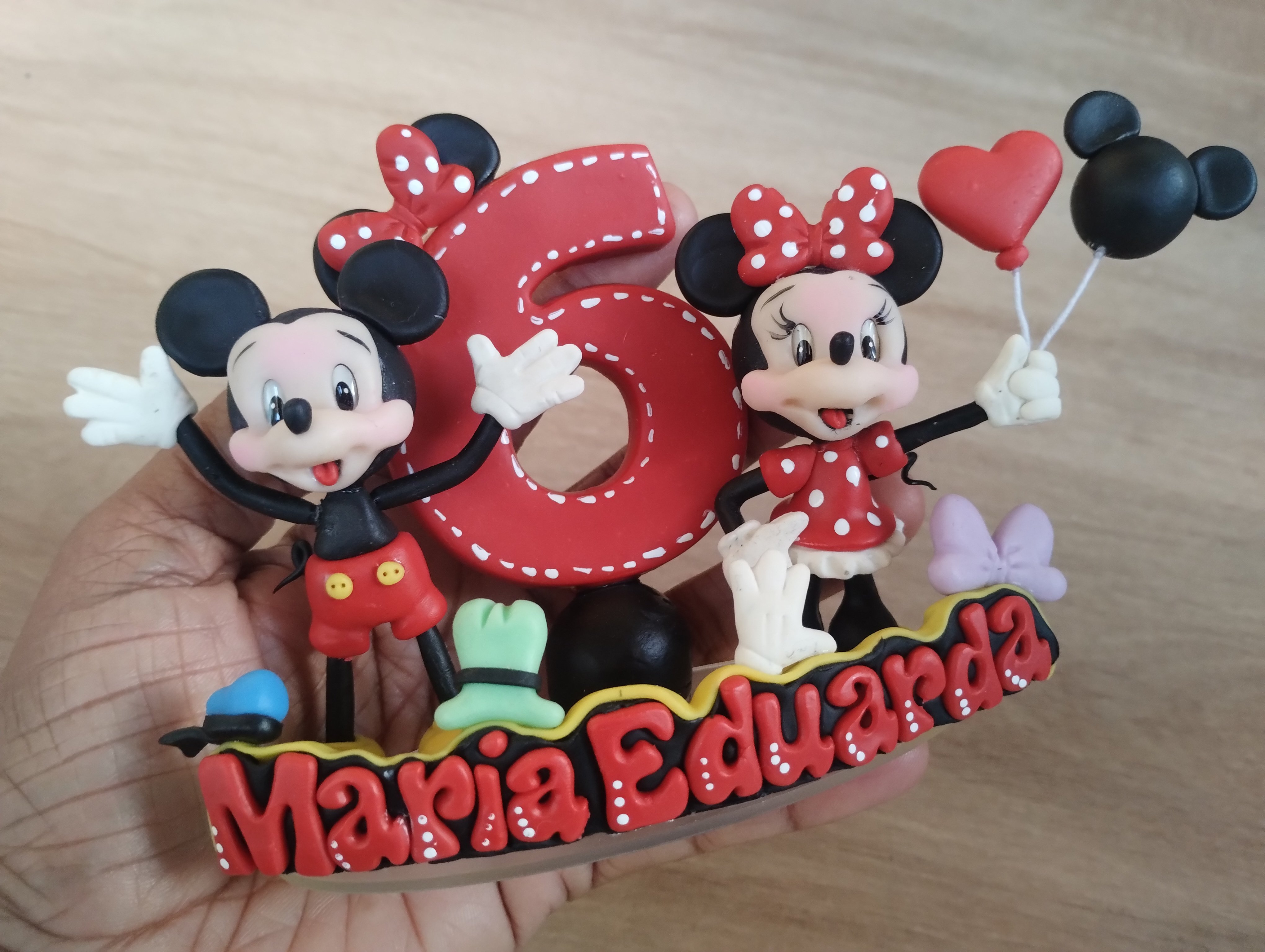 Vela Topo Mickey e Minnie em Biscuit