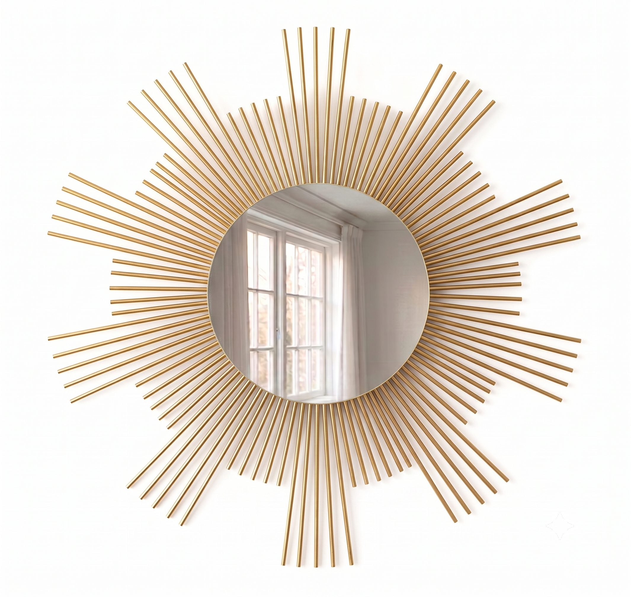 Espelho Decorativo 80cm Sol Artesanal Estilo Boho