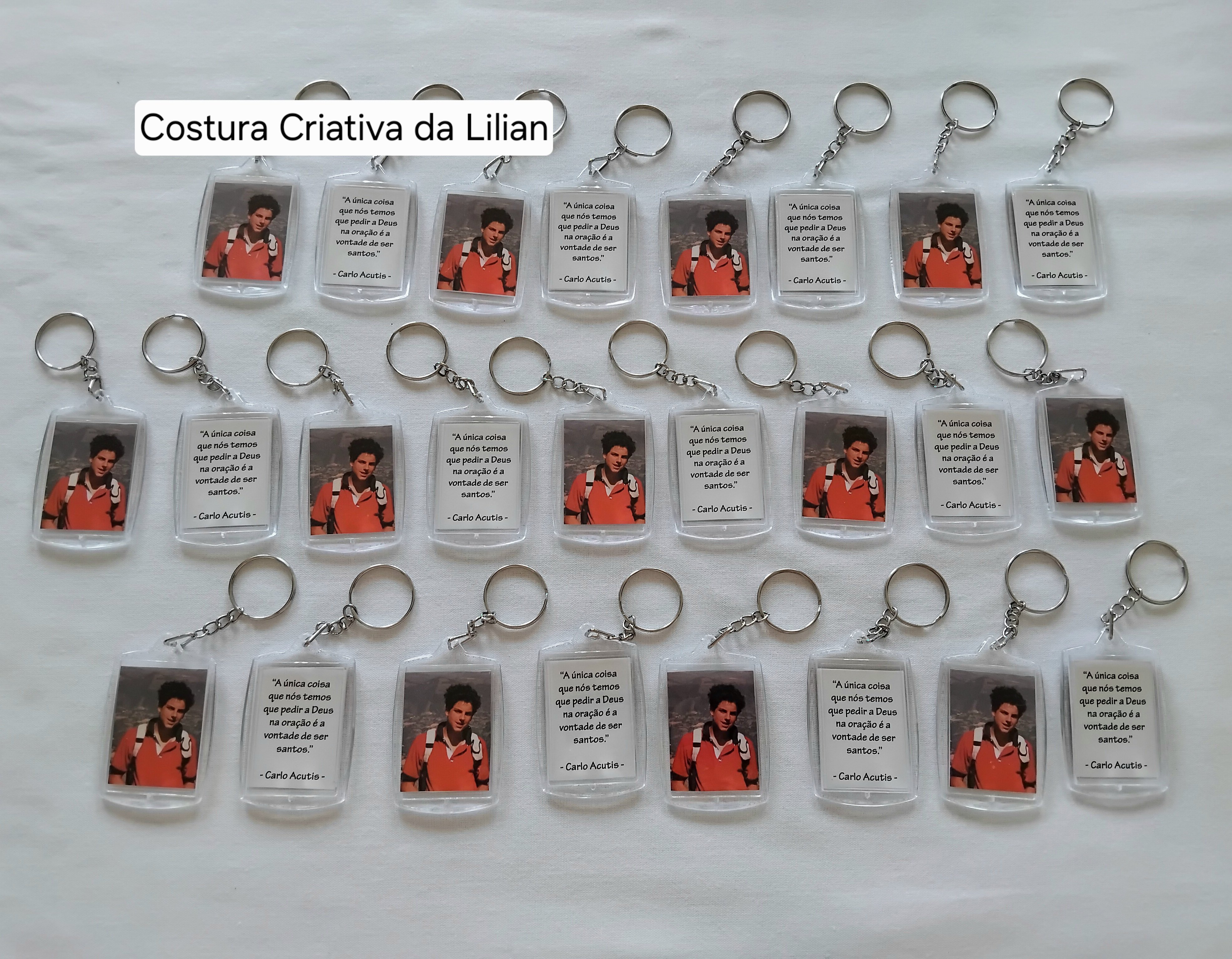 Chaveiro Lembrancinha São Carlo Acutis - 25 unidades
