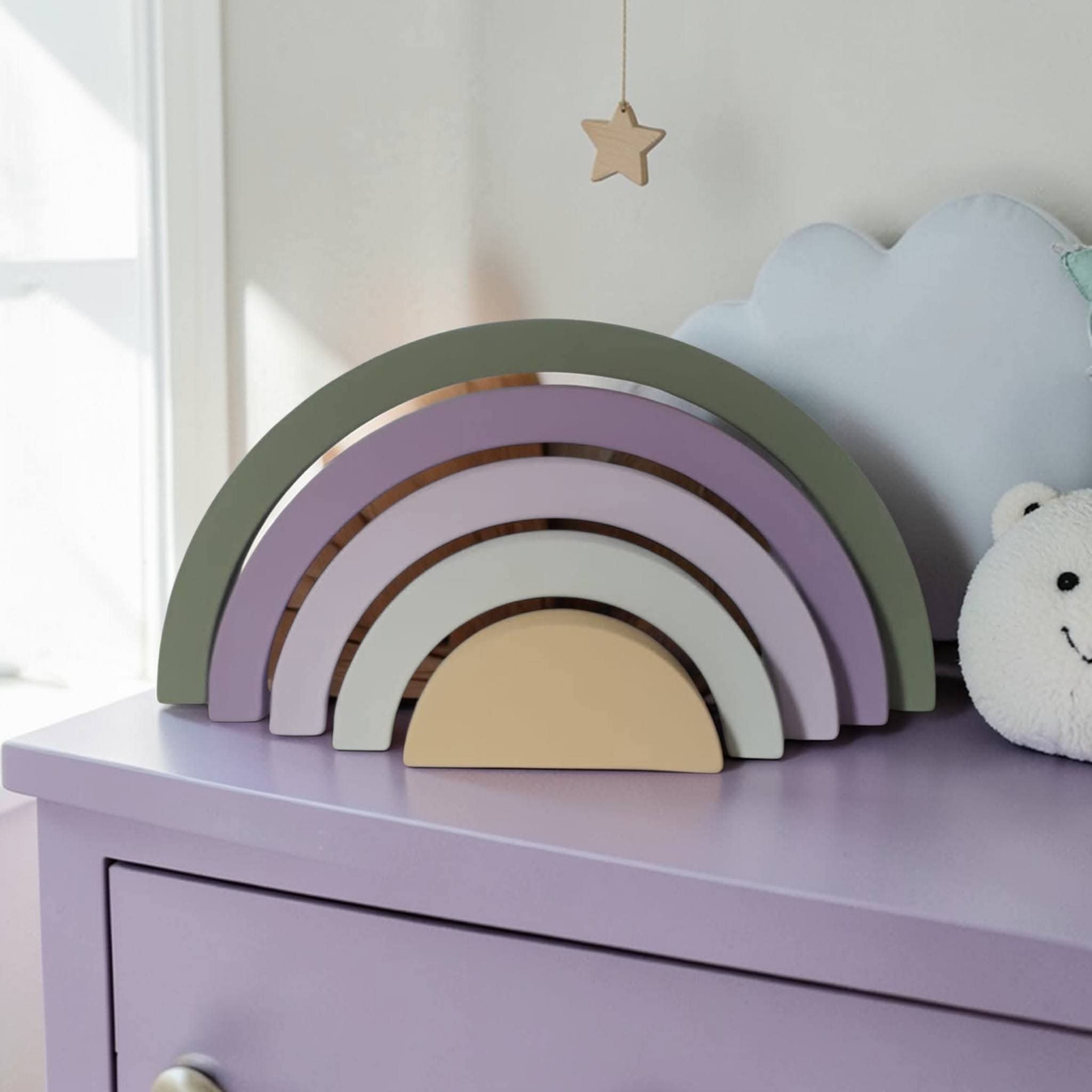 Arco iris de mdf /decoração de quarto infantil / enfeite de festa