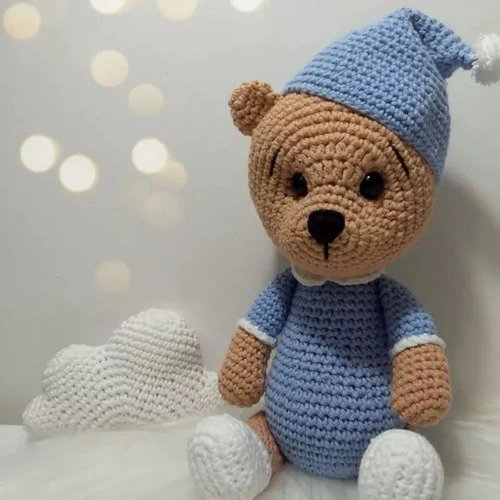 Urso Dorminhoco Crochê Amigurumi