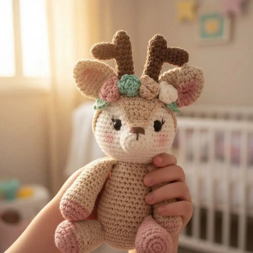Cervo Crochê Amigurumi