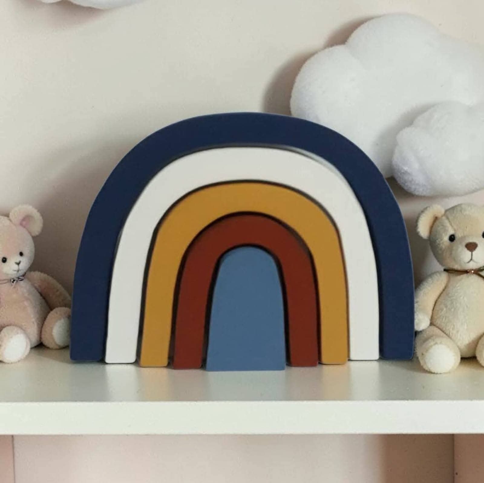 Arco iris de mdf boho /decoração de quarto infantil / enfeite de