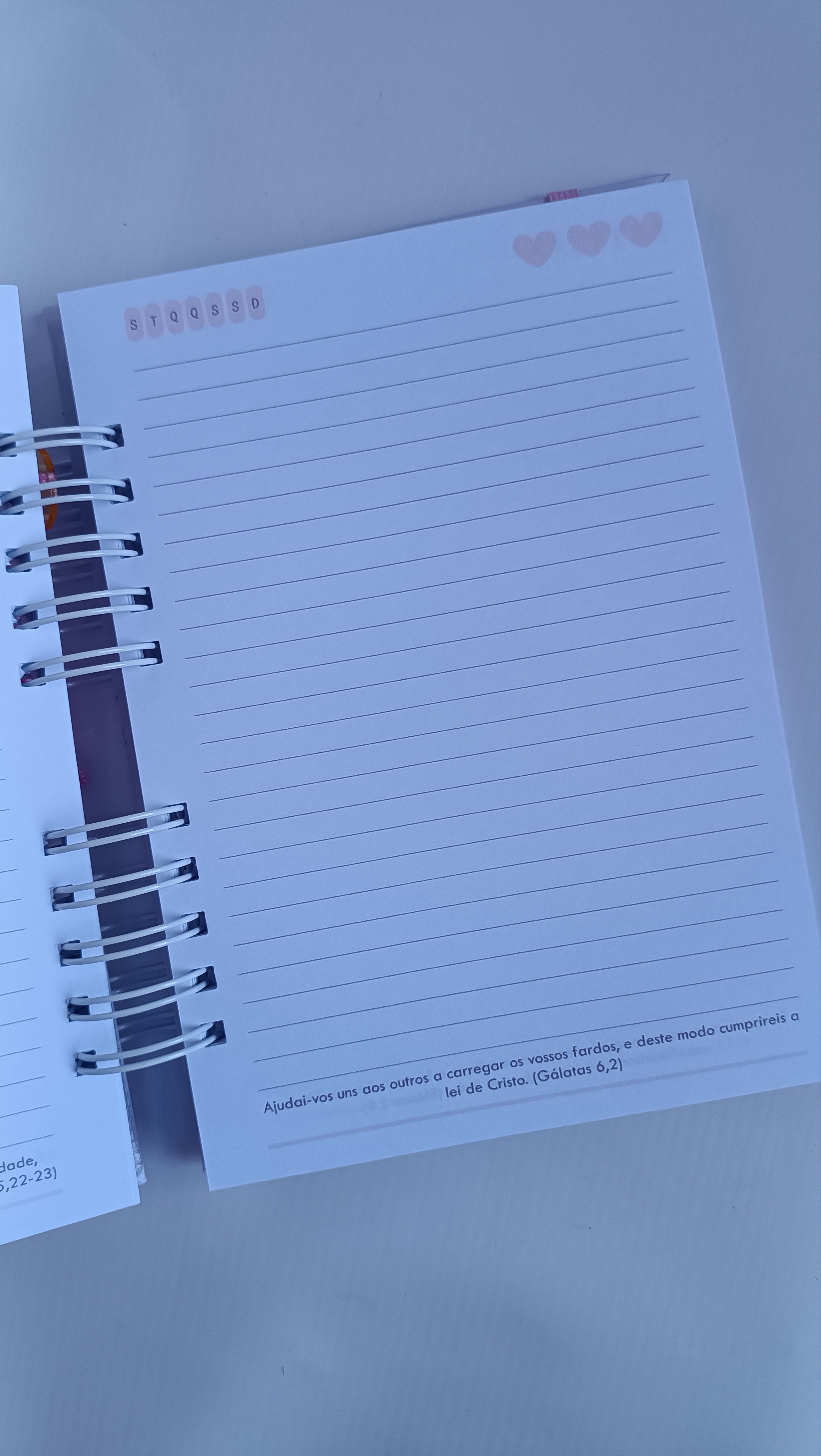 Caderno personalizado com versículos