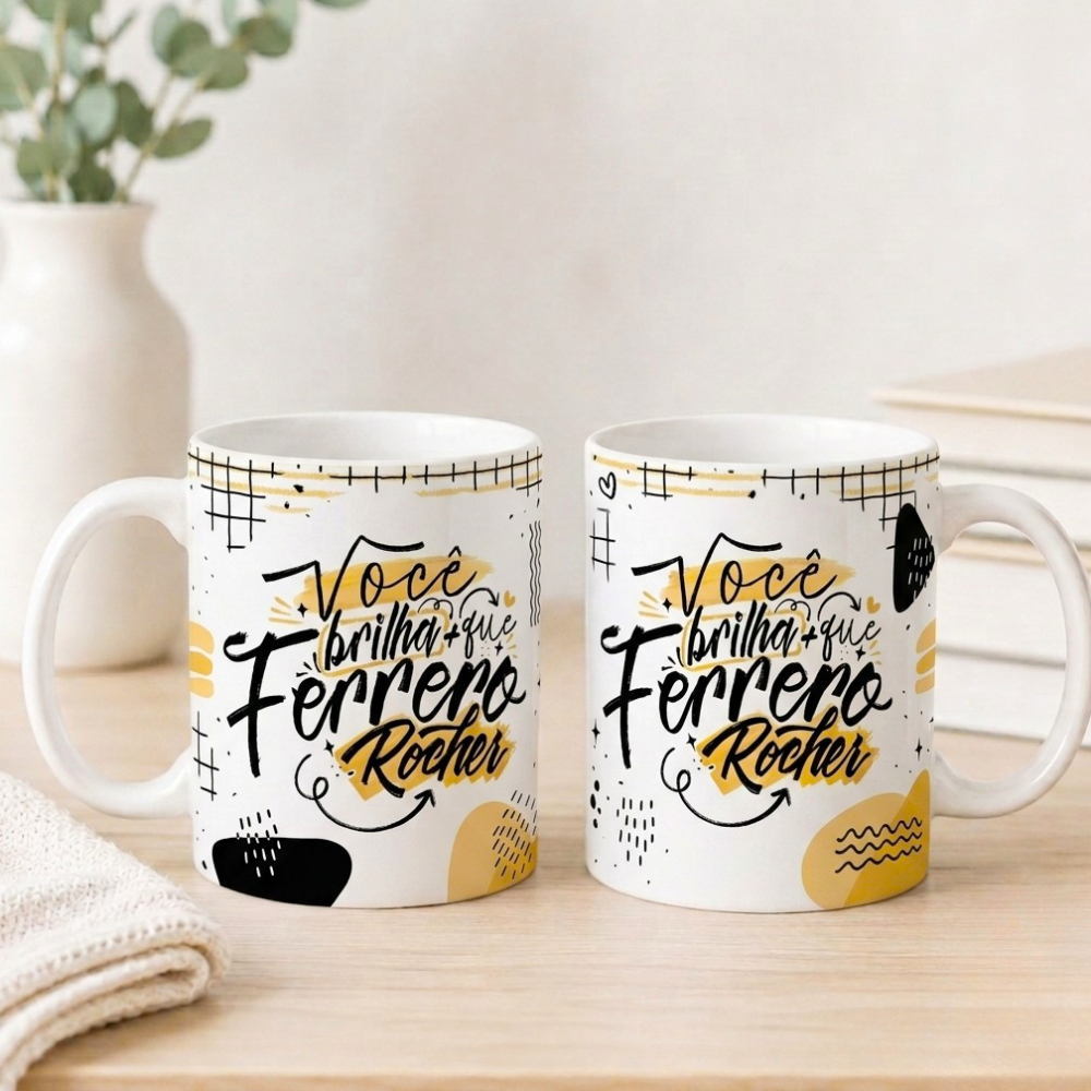 Caneca De Porcelana Personalizada Ferrero Rocher