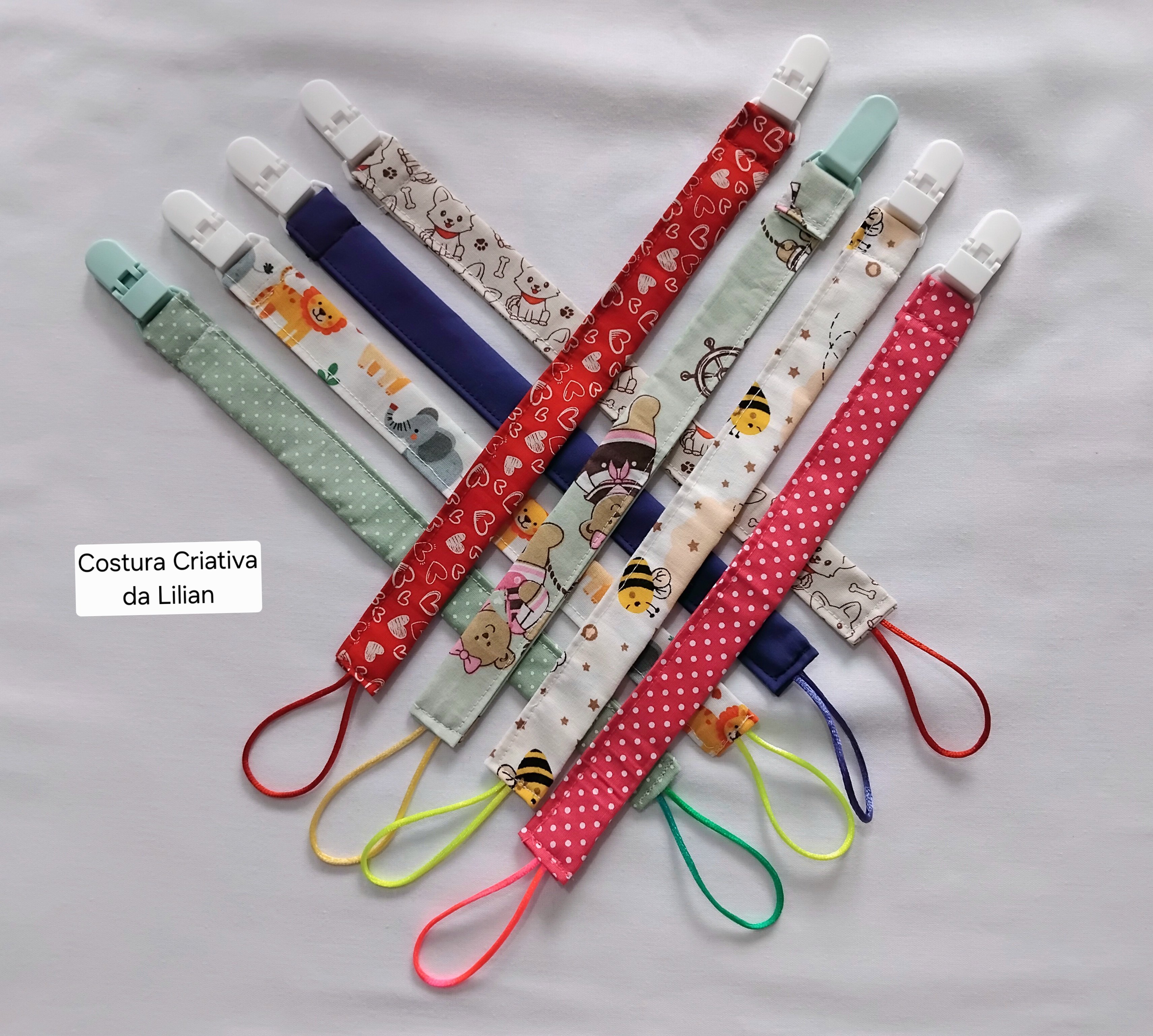 Prendedor de Chupeta - Kit com 5 Unidades