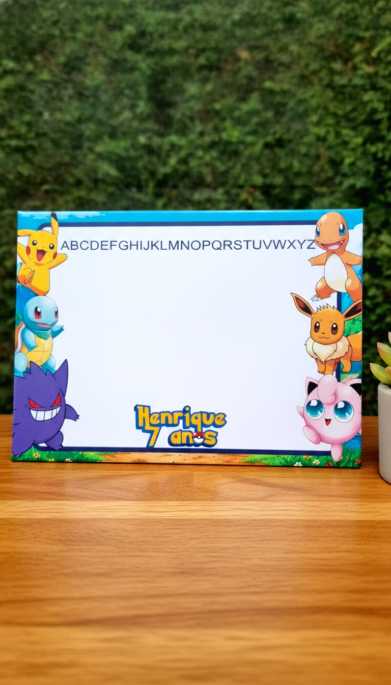 Lousa Mágica 3 em 1 POKEMON Lembrancinhas Personalizadas