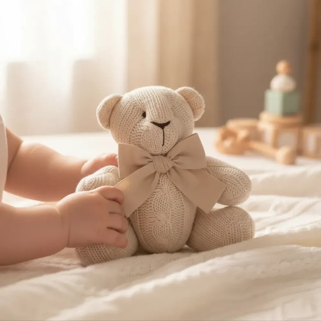 Urso P em tricot