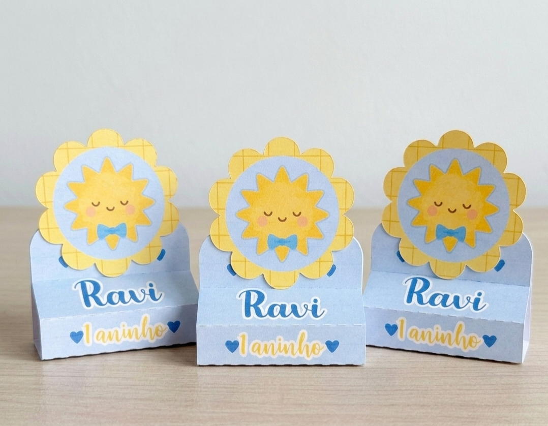 10 Porta Bis Duplo Personalizado Raio de Sol Menino