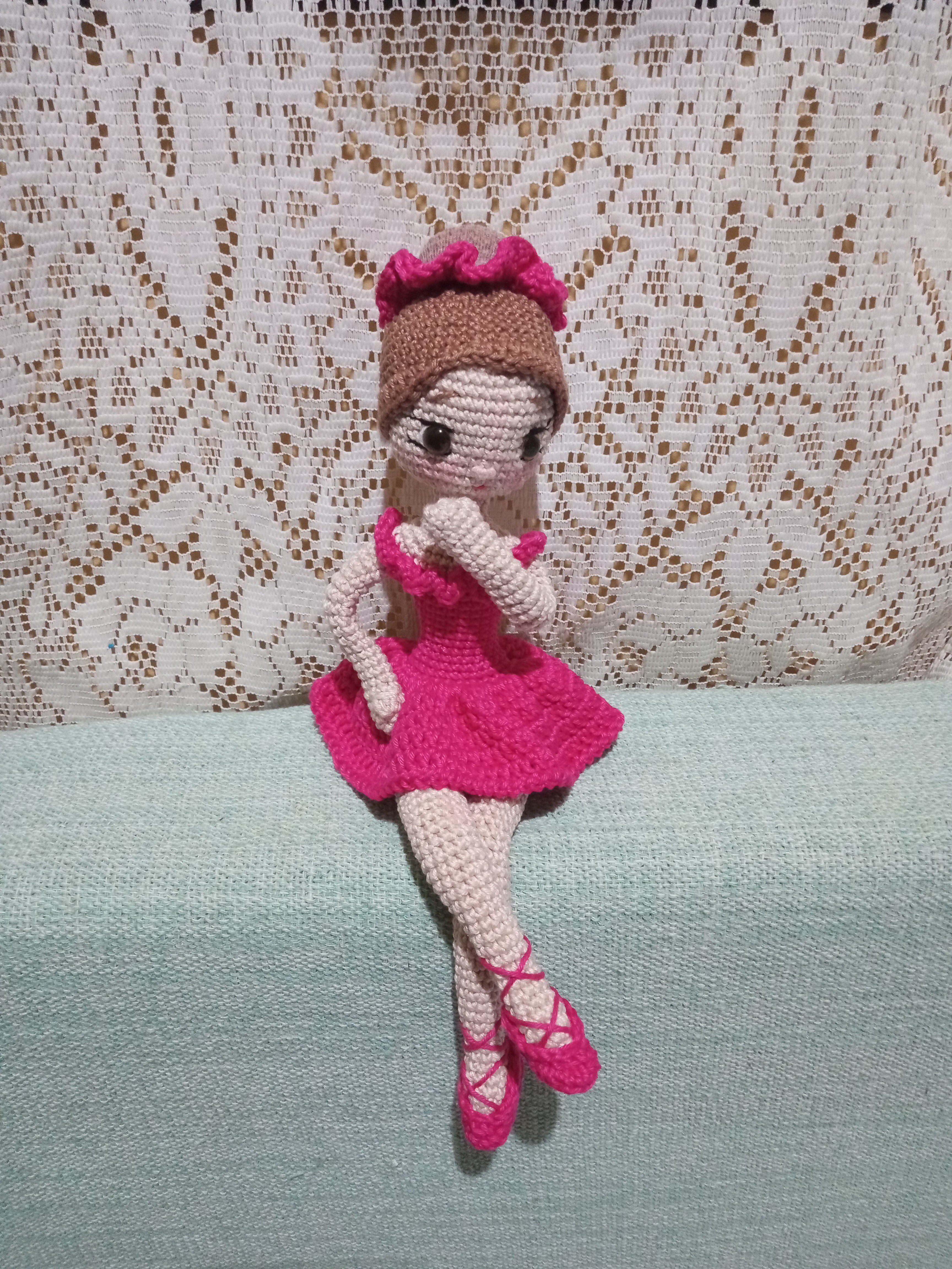 Bailarina articulada Crochê amigurumi