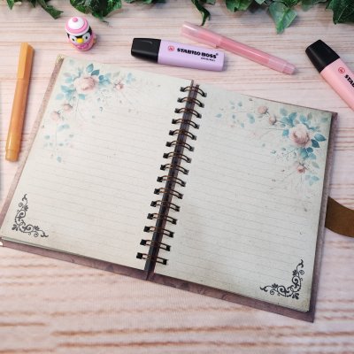 Caderno A5 Diário Vintage Personalizado