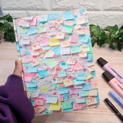 Caderno Sketchbook Post-it Love A5 l journal l Desenho l Anotaçõe