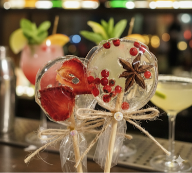 Pirulito de Cristal mexedor para drinks e chás com especiarias