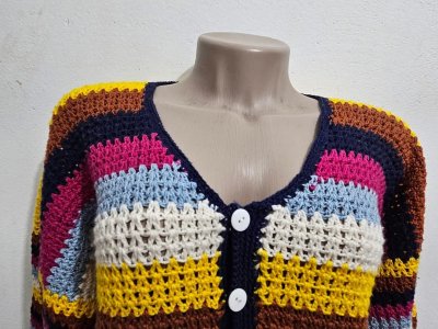 Casaco de Croche Colorido
