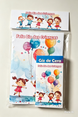 Kit Colorir Personalizado - Dia das Crianças