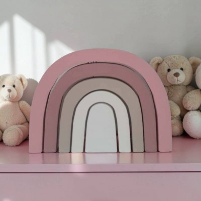 Arco iris de mdf boho /decoração de quarto infantil / enfeite de festa, adorno em mdf