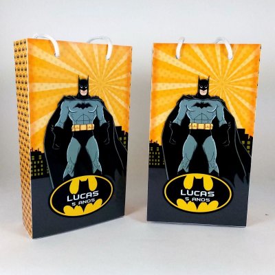 Kit 10 Sacolinha Batman  Pegue e Monte