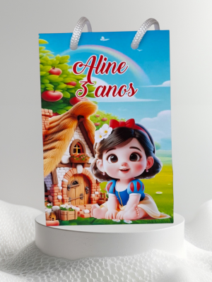 Sacolinha Personalizada Lembrancinha BRANCA DE NEVE E  O PRÍNCIPE