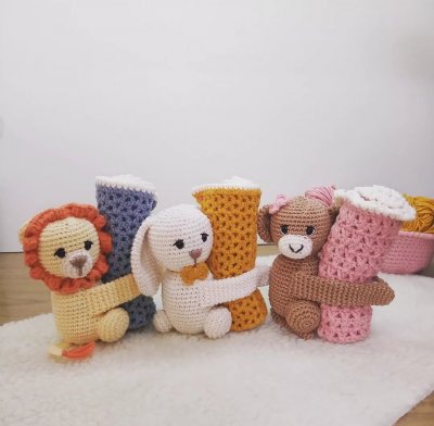 Coleção Apegados Agarradinhos Amigurumi- Pronta Entrega