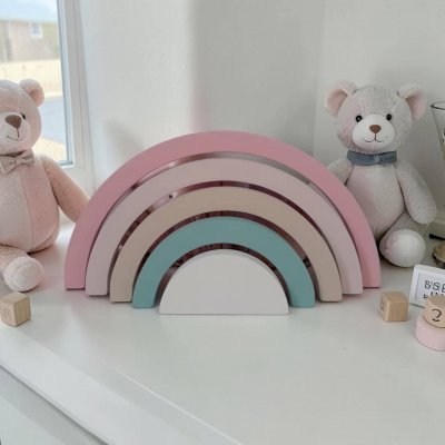 Arco iris de mdf /decoração de quarto infantil / enfeite de festa, adorno em mdf
