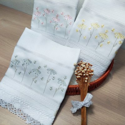 Kit Fraldas de boca jardim floral