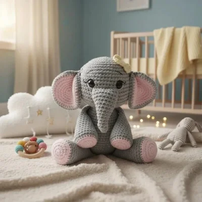 Elefante Crochê Amigurumi