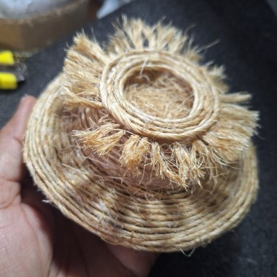 Porta Alianças Minimalista Ninho de Sisal Rústico