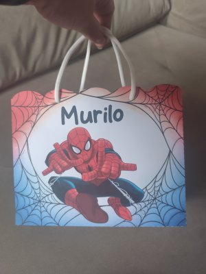 10 sacolinhas personalizadas  Pegue e Monte