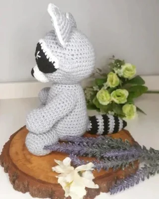 Guaxinim Crochê Amigurumi