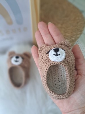 Sapatinho de Croche Ursinho Bebê