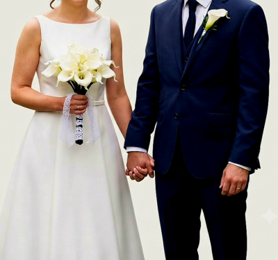 Buque Copo de Leite Minimalista + Tiara + Lapela em EVA Artesanal
