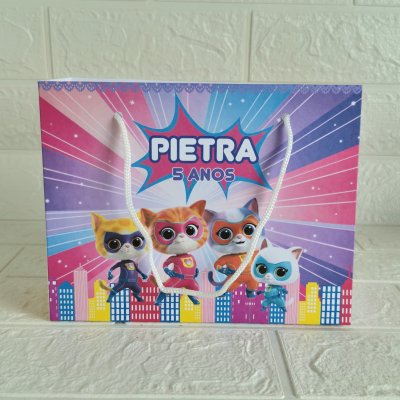 Sacolinha Personalizada Supergatinhos