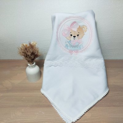 Enxoval de Bebê ursinha Kit Maternidade Luxo Personalizado Bordad