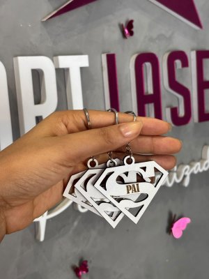 Kit Chaveiro Personalizado Super Pai