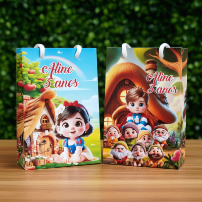 Sacolinha Personalizada Lembrancinha BRANCA DE NEVE E  O PRÍNCIPE