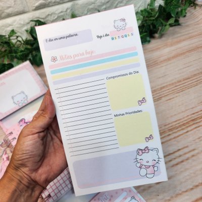 Agenda Escolar Hello kitty Aquarela Personalizada