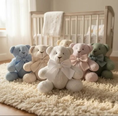 Urso P em tricot