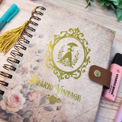 Caderno A5 Diário Vintage Personalizado
