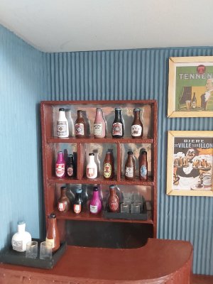 Quadro Miniatura Cenário Bar Pub Boteco Diorama Móveis Vintage