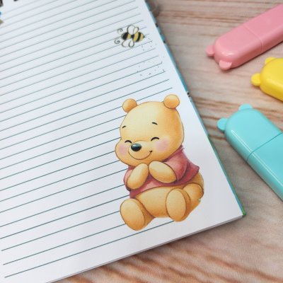 Caderneta Blocao Ursinho Pooh Personalizado