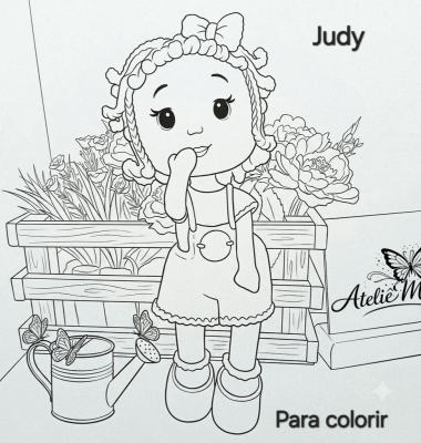 🌸 Boneca Judy em Amigurumi 26cm – Pronta Entrega!
