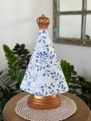 Imagem Nossa Senhora em decoupagem 21cm, com várias estampas!