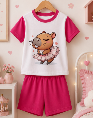 Pijama infantil capivara personalizado menina
