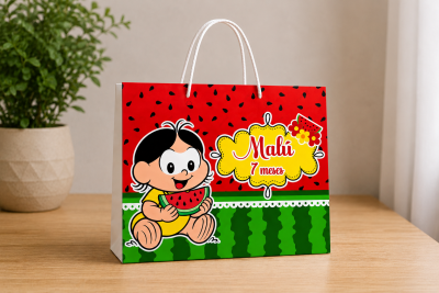 SACOLINHA PERSONALIZADA PARA FESTA MAGALI CUTE BABY. PEGUE E MONTE FAZEMOS TODOS OS TEMAS