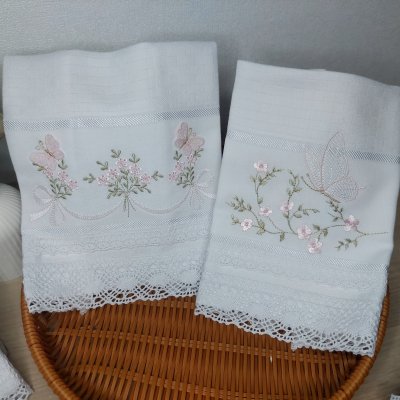 Kit Fraldas de boca floral florzinhas delicadas borboleta 3D